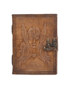 Fée des femmes Grimoire fait à la main en cuir en relief blanc Journal livre d'ombres cahier bureau collège livre poésie livre croquis - Product Image 4