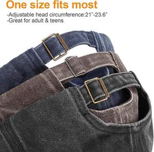 หมวกแก๊ปผ้าคอตตอนฟอกสีแบบวินเทจใหม่หมวกแก๊ปแนวสปอร์ตผ้าทอลปรับได้หมวกคุณพ่อ - Product Image 3