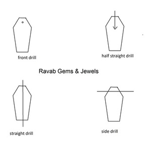 Crisocola de Cuarzo de Cobre Natural de Alta Calidad, 12x22mm, Corte Liso en Forma de Ataúd, Cabujón de Base Plana, para Fabricación de Joyas, Suelto - Product Image 2