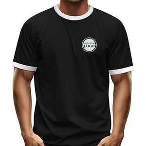 เสื้อยืดผ้าฝ้ายแขนสั้นผู้ชายเสื้อยืด Ringer Ringer - Product Image 2