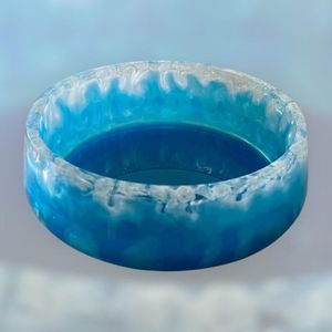 Bol de service à salade en résine classique, écologique, fait main, taille personnalisée, non revêtu, élégant pour les fêtes et la maison - Product Image 3