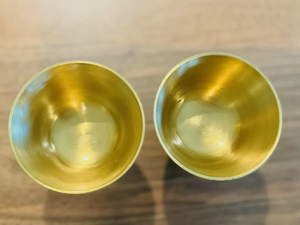 ถ้วยไอศกรีมใหม่สุดพิเศษออกแบบลายนูนทำจากทองเหลืองทำด้วยมือสีทองอุปกรณ์สำหรับงานเลี้ยงงานแต่งงาน - Product Image 3