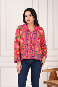 Ropa de invierno Chaqueta bordada Suzani de estilo bohemio para damas Venta caliente TNT Suzani Jacket - Product Image 4
