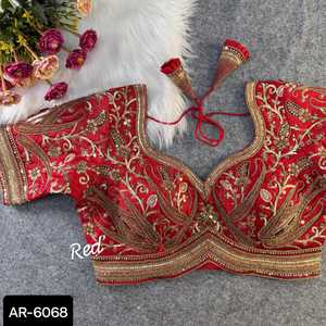 Las últimas colecciones de blusas de trabajo de secuencia y bordado pesado para mujer listas para usar para bodas y festivales - Product Image 5