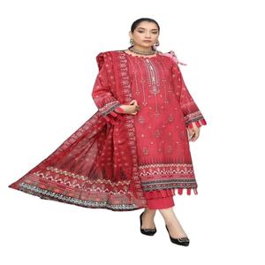 ชุดผ้าฝ้ายพิมพ์ลายสำหรับสตรีชุด100% - Product Image 1