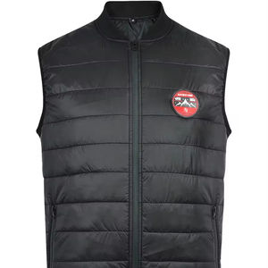 Meilleure vente gilet bouffant en polyester à col montant léger veste d'hiver coupe-vent en toile personnalisée pour hommes femmes enduit traité - Product Image 1
