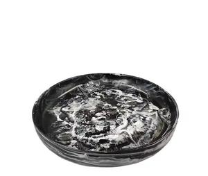 Bol en résine pour fruits et salade, vaisselle en résine imprimée verte, ustensiles de cuisine solides - Product Image 3