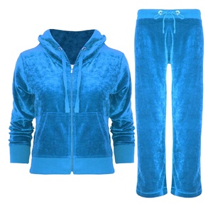 Survêtements en velours pour la saison d'hiver 2026 avec logo personnalisé, ensemble 2 pièces pour femmes, ensembles de sweat à capuche, ensemble velours de jogging 2026 - Product Image 2