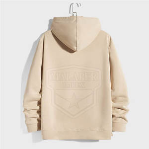 Logotipo personalizado 100% algodón a prueba de viento chándal para hombre talla grande cuello con capucha patrón sólido transpirable invierno último diseño - Product Image 3