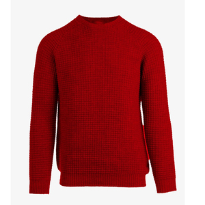 Pull en tricot gaufré pour homme Tissu texturé doux Coupe confortable Idéal pour une tenue décontractée Superposition hivernale Design élégant Tendance - Product Image 1