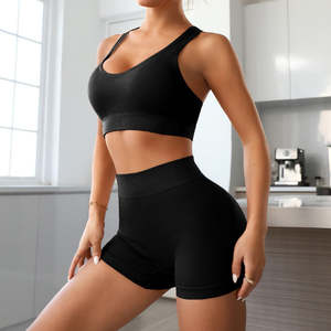 Ropa deportiva de yoga sin costuras de alta calidad para mujeres Sujetador deportivo Premium para niñas en tallas grandes Venta al por mayor Sujetador deportivo liso para mujeres - Product Image 2