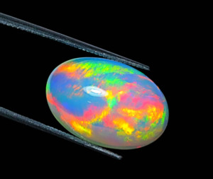 Cabochon d'opale éthiopienne pierre précieuse Welo arc-en-ciel Flashy gemmes d'opale forme ovale multi feu pierre colorée pour bijoux - Product Image 2