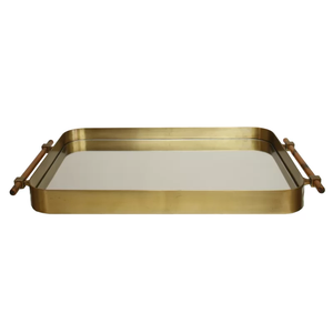 Plateau de piédestal en fonte d'aluminium avec texture rugueuse Plateau de service en métal moderne fini bronze pour plateau de restaurant avec logo personnalisé - Product Image 4
