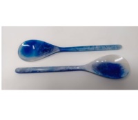 Ensemble de cuillères à salade en résine, écologiques, compatibles lave-vaisselle, couleur personnalisée moderne, 11 pouces, ustensiles à salade, cuisine à domicile, fabriqué en Inde