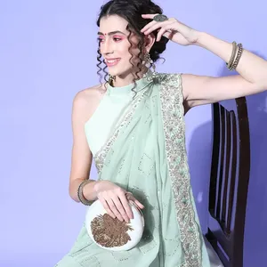 Designer Pakistani da donna Bollywood Saree Sari abbigliamento da festa indiano Designer di nozze Pakistani da donna Bollywood Saree