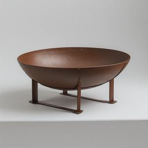 Elegant Modern Outdoor Metal <b>Firepit</b> with Powder Coated Finish Designed for Patios Balconies Gardens Stylish Look Clean Burning - Product Image 5