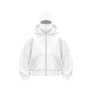 2025 haut de gamme Logo personnalisé hommes bouffée impression 380gsm sweat à capuche zippé hiver broderie impression numérique sweat à capuche surdimensionné - Product Image 3