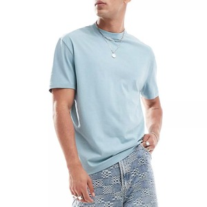 T-shirts surdimensionnés unis vierges de haute qualité 100% coton T-shirt pour hommes - Product Image 5