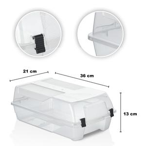 กล่องเก็บรองเท้าพลาสติก Afossa แบบชั้นวางขยายได้ ประหยัดพื้นที่ ประกอบเองได้ ชั้นเดียว ใช้ในห้องน้ำ ดีไซน์ทันสมัย - Product Image 1