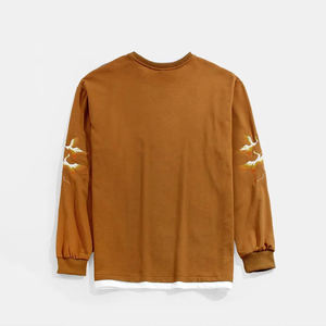 Sweatshirts surdimensionnés à col ras du cou hip hop pour hommes Streetwear sweatshirts vierges en coton éponge épaisse coupe carrée - Product Image 2