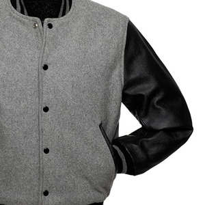 Premium Bomber Baseball Varsity Jacket Couleurs et logos personnalisés Manches en cuir Veste universitaire chaude Letterman pour unisexe - Product Image 2