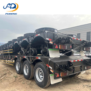 <span class=keywords><strong>Semi</strong></span>-remorque surbaissée Fudeng noire à 3 essieux, <span class=keywords><strong>13</strong></span> m, 80 tonnes, en acier haute résistance, pour le transport de machines lourdes - Product Image 2