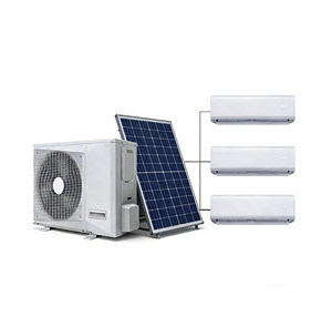 เครื่องปรับอากาศพลังงานแสงอาทิตย์ 18000 BTU แบบไฮบริด AC DC พร้อมตัวควบคุมการชาร์จ MPPT ในตัว รองรับการเชื่อมต่อพลังงานแสงอาทิตย์ - Product Image 1