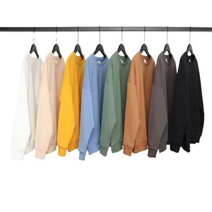 Premium Vintage Plain Unisex bordado en Blanco polar de gran tamaño cuello redondo sudadera ropa de algodón Hombre Sudaderas Casuales - Product Image 6