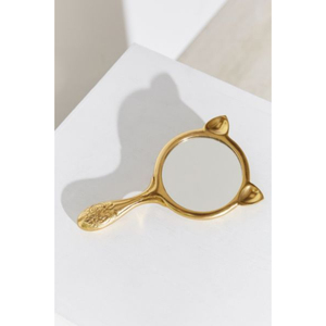 กระจกมือถือสไตล์วินเทจ ตกแต่งอย่างหรูหรา กรอบโลหะสีทอง สำหรับผู้หญิง กระจกแต่งหน้าแบบโบราณ - Product Image 4