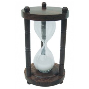 NAUTICAL <b>SAND</b> TIMER <b>HOURGLASS</b> WITH COMPASS DECORATIVE CHROME POLISHED TIMER HOME and OFFICE DECOR ITEM for OFFICE DESK and GIFT - Product Image 2
