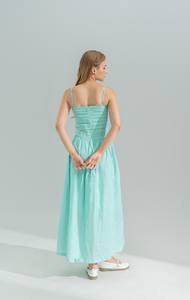 Vestido de algodón de verano para mujer con bordado floral, diseño de moda y decoración de botones, Top transpirable de manga larga para mujer - Product Image 4