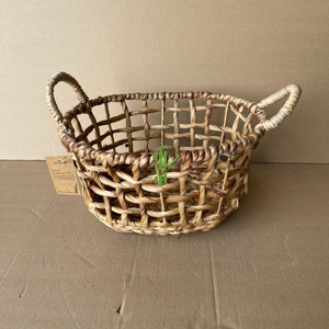 Wholesale 2025 Best Selling Small Rectangular Storage <b>Basket</b> Water Hyacinth Rectangle <b>Wicker</b> <b>Cheap</b> Price - Product Image 1