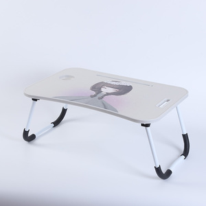 Çok fonksiyonlu ayarlanabilir ahşap alüminyum laptop standı yatak küçük masa standı çocuklar bilgisayar masası taşınabilir katlanır dizüstü bilgisayar masası - Product Image 4