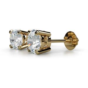 Boucles d'oreilles clous tendance en or blanc avec moissanite et diamant, 2,00 CT, sertissage Martini à 4 griffes, cadeau pour mariage, anniversaire, fête, argent - Product Image 1