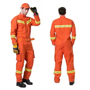 Uniforme de bombero de alta calidad, personalizado con DHL, de algodón, con logotipo de FEDEX, conjuntos de tiempo, tela de plomo, diseño de Color de nailon, paquete de soporte Gua - Product Image 1