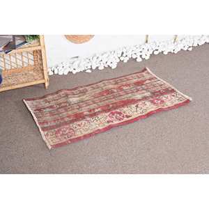 Classic Vintage Turkish Rug Beige <b>Red</b> Patchwork Design Large Area 210 X 380 cm Eco-Friendly Wool Material Medium Thickness <b>Latex</b> - Product Image 2