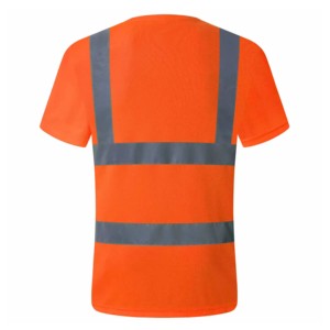 Camiseta de Seguridad de Alta Visibilidad para Hombre, 100% Algodón/Tela Personalizable, Mangas Cortas, Secado Rápido, Logotipo Personalizado - Product Image 4