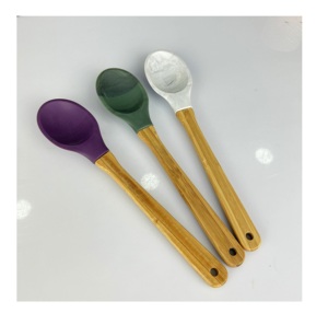 Cucharas de madera en un recipiente de madera Mango WOODEN SALAD SERVER JUEGO DE 2 HECHO A MANO ÚNICO KETCHENWAR - Product Image 3