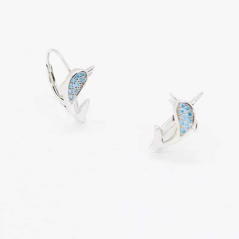 2023 OEM 925 sterling silver fashion earring earrings Dolphin cute earrings