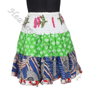 Gypsy Indian Patchwork Mini Rara Hippy Boho Festival falda Boho elegante MS060 parche algodón Mini falda Sexy para ropa de verano - Product Image 2