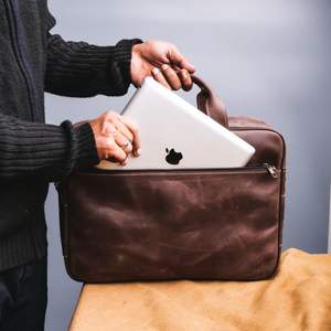 Meilleures ventes 100% sacs pour ordinateurs portables en cuir durables et portables de haute qualité porte-ordinateurs portables à bas prix en vente - Product Image 4