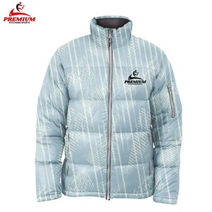 Custom DTG Print Street wear Crop Vintage Heavyweight Winter Hooded Windproof Down Puffer Jacket <b>Coat</b> - Product Image 4
