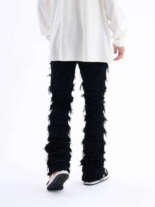 Jeans de Mezclilla para Hombre OEM, 100% Algodón, Corte Recto Holgado, Lavado Vintage, Alta Calidad, Transpirables, Casuales, para Invierno, Venta al Por Mayor - Product Image 5