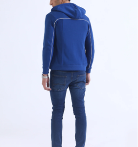 Sudadera con capucha y cremallera con logotipo personalizado Moda Slim Fit Streetwear Sudadera deportiva para hombres - Product Image 3