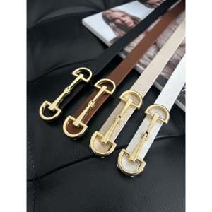 Cinturón Casual de 4 Piezas para Mujer, Diseño Delgado de Aleación con Hebilla Larga - Product Image 1