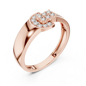 แหวนเพชรทรงกลมสีเหลืองทอง 14K สำหรับผู้หญิง |   ของขวัญวันครบรอบ |   เพชรที่เพาะเลี้ยงใหม่ - Product Image 6