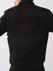 Chaqueta universitaria de moda de invierno 2026 para hombre, cuello levantado, patrón de letras, forro polar Reversible, prendas de vestir informales de mezclilla gruesa - Product Image 5