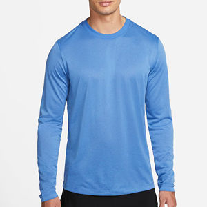 T-shirt en coton tricoté à manches longues pour homme personnalisé avec tissu écologique à séchage rapide Impression personnalisée T-shirts à manches longues - Product Image 1