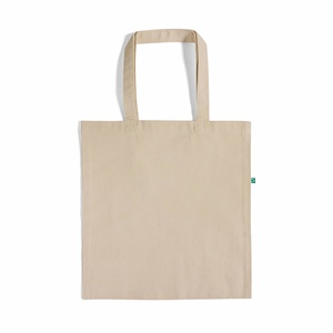 Sac fourre-tout classique en toile de coton recyclé écologique avec broderie et décoration lettres, fermeture éclair, idéal printemps-été - Product Image 6