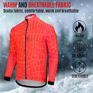 Hommes coupe-vent Sublimation impression vélo maillot automne printemps à manches longues col montant haute extensible cyclisme chemises hommes - Product Image 5